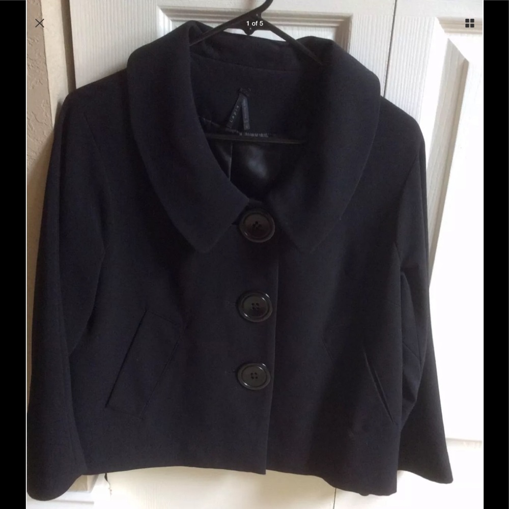 Lapis Anthropologie Short Black Jacket